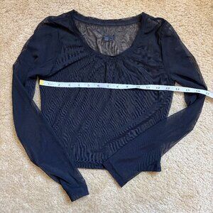 NWOT Dragonfly Mesh Pavi Crop Top - Black, Size M